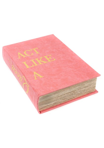 Pembe Gold Ahşap Dekoratif Kitap Kutu