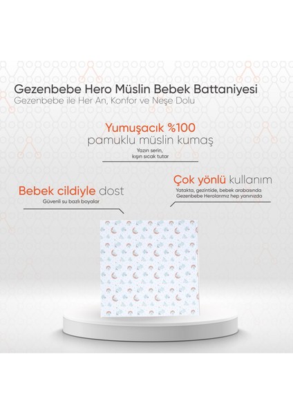 Hero Koala Müslin Bebek Battaniyesi 120 x 120 cm fiyatları