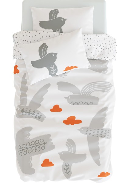 Bird Of Life Pamuk Saten Bebek Çocuk Nevresim Seti 100 x 150 cm