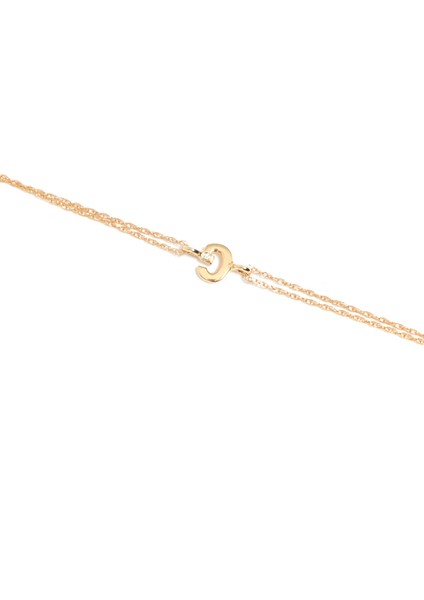 Taşlı Harf Detaylı Kadın Altın Bileklik fiyatları