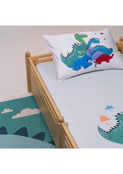 Dinotopia Pamuk Saten Erkek Çocuk Çarşaf Seti 90 x 190 cm fiyatları