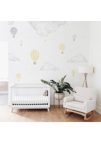 Hot Air Yellow Balloons Çocuk Odası Duvar Kağıdı 400 x 265 cm fiyatları