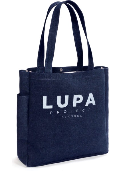 Bonnie Lacivert Kanvas Unisex Omuz Çantası