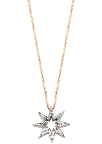 Venüs Star Pırlantalı Kadın Altın Kolye