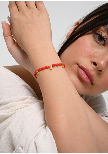 Hesita Kırmızı Kadın Bileklik modelleri