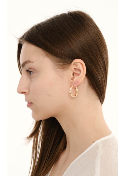 Sallantılı Boncuk Halka Zirkon & Altın Kaplama Pirinç Kadın Küpe modelleri