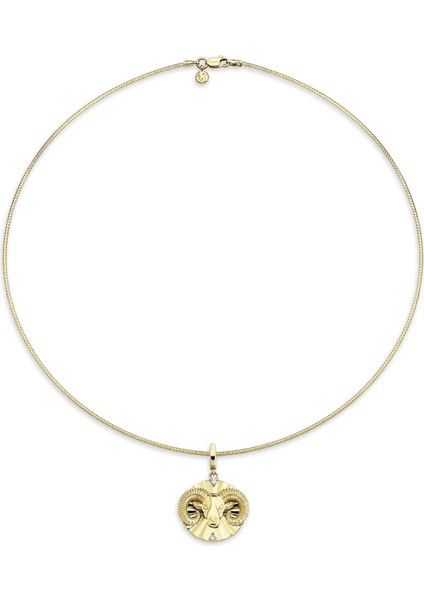 Koç Burcu Pırlanta Taşlı 14 Ayar Altın Kadın Kolye Ucu fiyatları