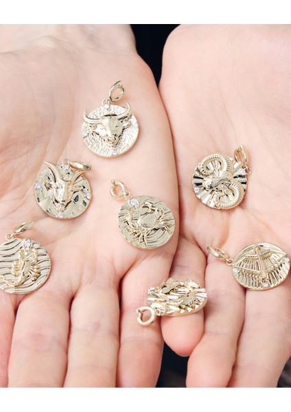 Koç Burcu Pırlanta Taşlı 14 Ayar Altın Kadın Kolye Ucu fırsatları