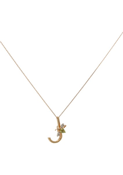 Honey Harf Formlu Kadın Altın Kolye