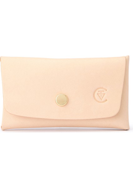 Naturel Deri Çift Girişli Kadın Cüzdan