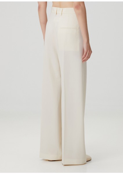 Krem Wide Leg Pantolon fırsatları
