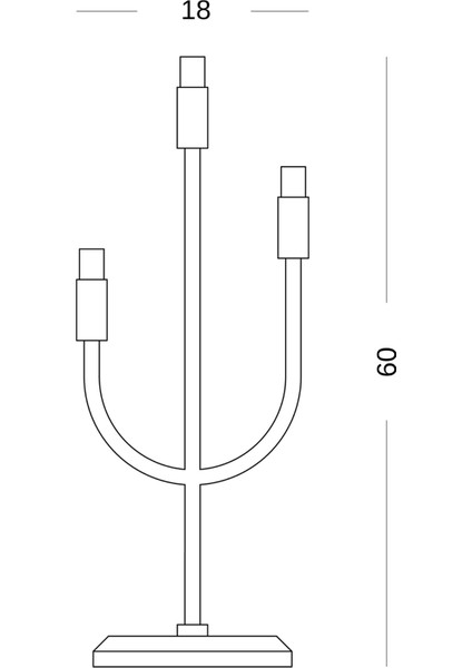 Candle Parlak Nikel LED Masa Lambası modelleri
