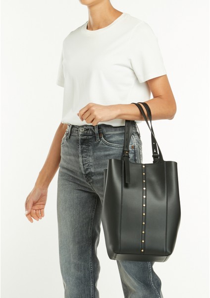 Siyah Kadın Deri Alışveriş Çantası fiyatları