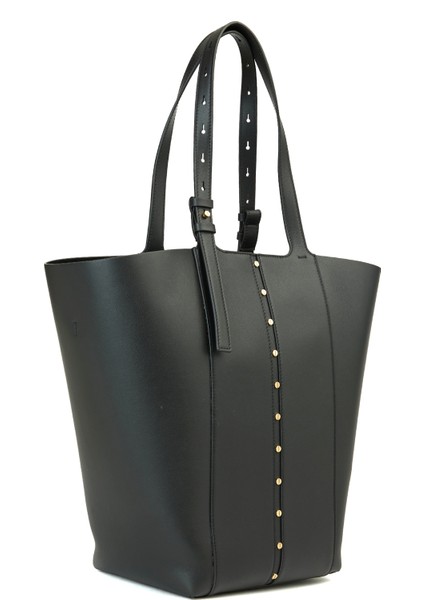 Siyah Kadın Deri Alışveriş Çantası modelleri