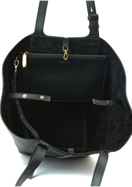 Siyah Kadın Deri Alışveriş Çantası indirimleri