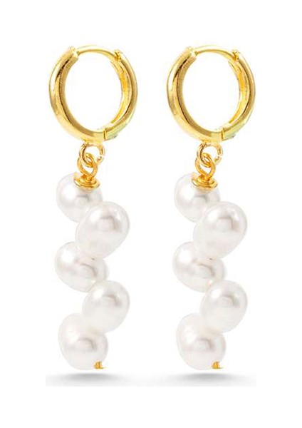 Daphne Altın Kaplama Kadın Inci Küpe