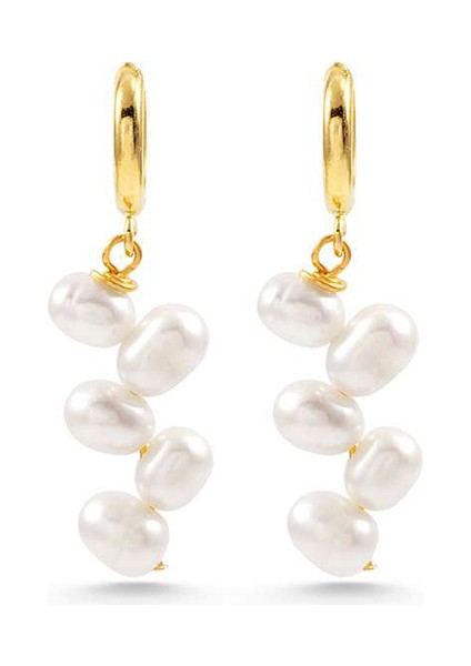 Daphne Altın Kaplama Kadın Inci Küpe indirimleri