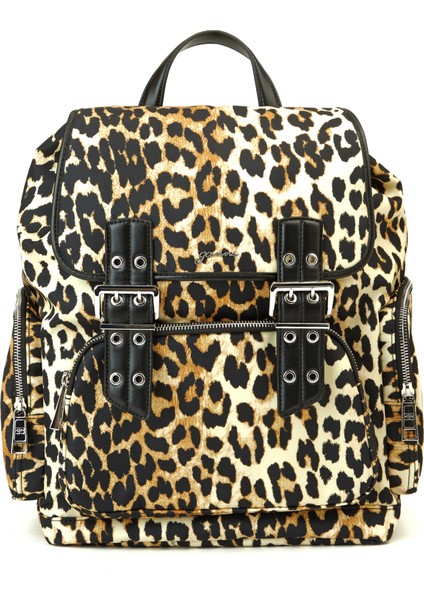 Leopar Desenli Kadın Sırt Çantası