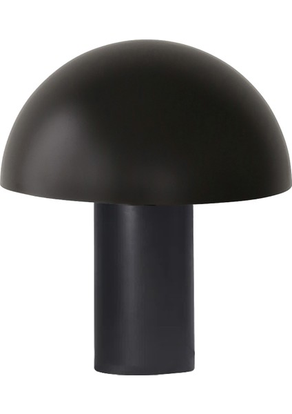 Mushroom Siyah Metal Abajur 30 cm