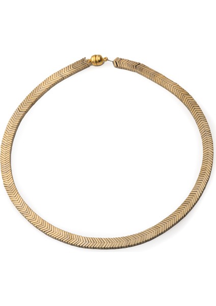 Sisu Altın Rengi Doğal Taş Kadın Kolye