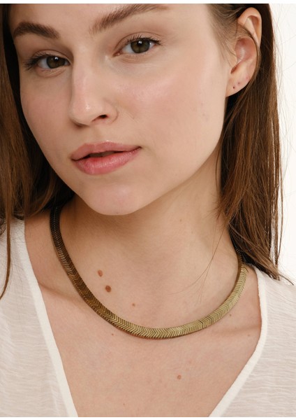 Sisu Altın Rengi Doğal Taş Kadın Kolye modelleri