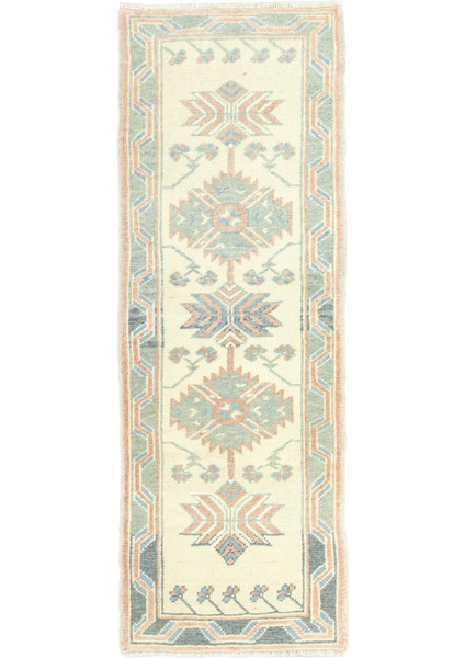 Rose Floral Motifli Yün Yolluk 73X201 cm