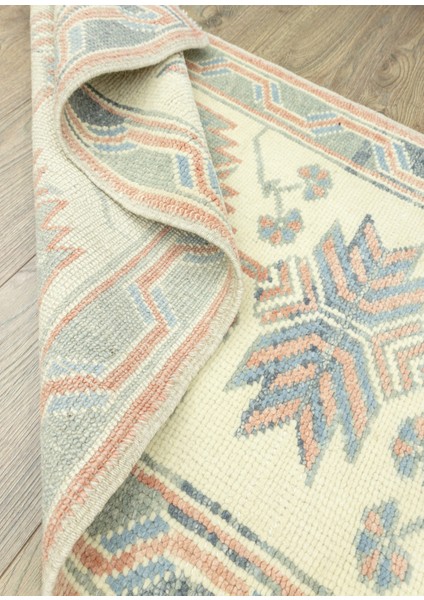 Rose Floral Motifli Yün Yolluk 73X201 cm