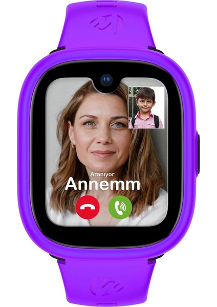 5 Plus Mor Görüntülü Arama Unisex Çocuk Akıllı Saat fırsatları