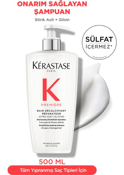 Premiere Bain Decalcifiant Reparateur Yıpranmış Saçlar Için Onarım Sağlayan Canlandırıcı Şampuan 500 ml modelleri