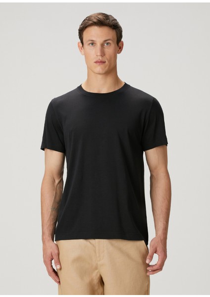 Regular Fit Siyah Basic T-Shirt modelleri