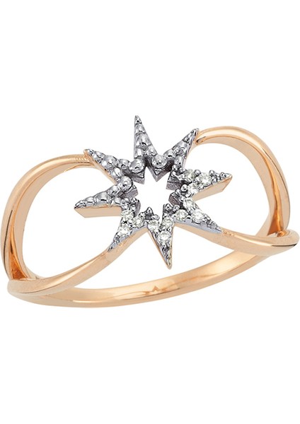 Venüs Star Pırlanta Altın Serçe Parmak Yüzük