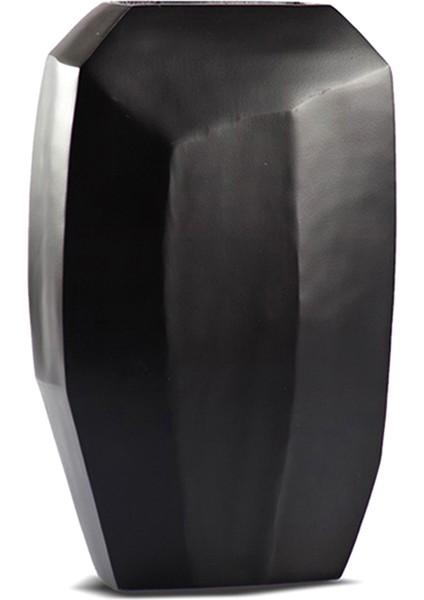 Coral Siyah Metal Vazo