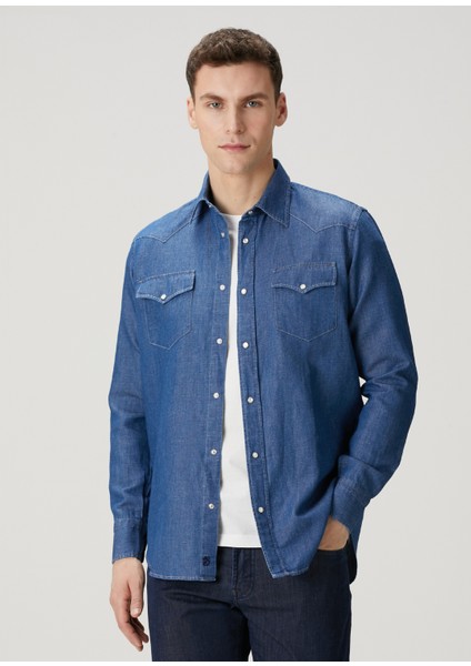 Açık Mavi Denim Gömlek