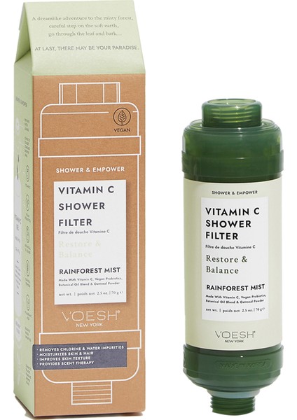 New York Yağmur Ormanı Kokusu Vitamin C Shower Duş Filtresi