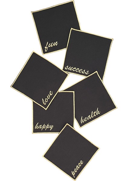 Iyi Dilekler Yılbaşı Serisi 6'lı Dekoratif Kokteyl Peçeteleri