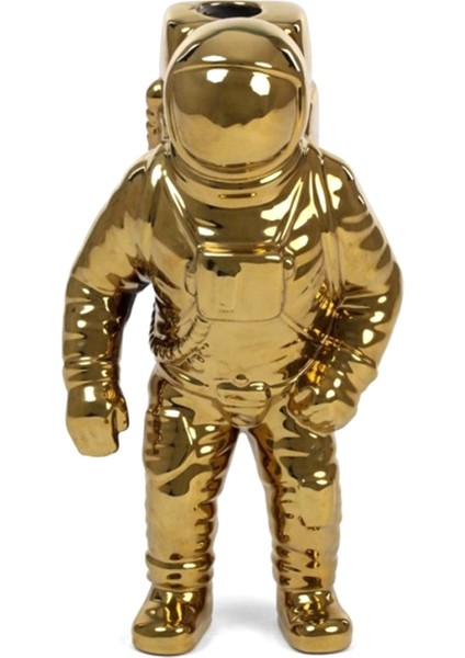 Cosmic Dinner Starman Altın Rengi Porselen Vazo