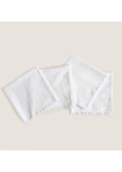 Salu Beyaz Pamuklu 4'lü Peçete Seti indirimleri