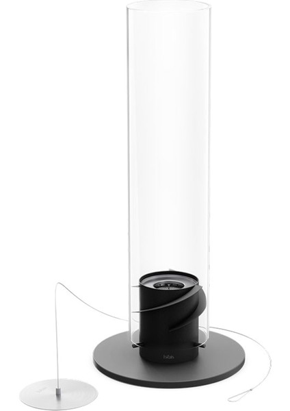 Spin 1500 Siyah Silindir Formlu Masaüstü Şömine