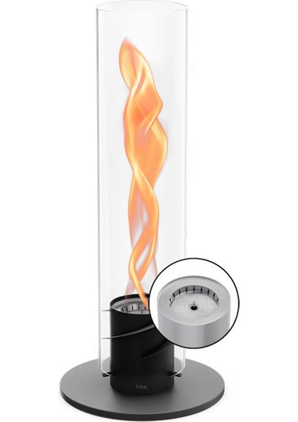 Spin 1500 Siyah Silindir Formlu Masaüstü Şömine fiyatları