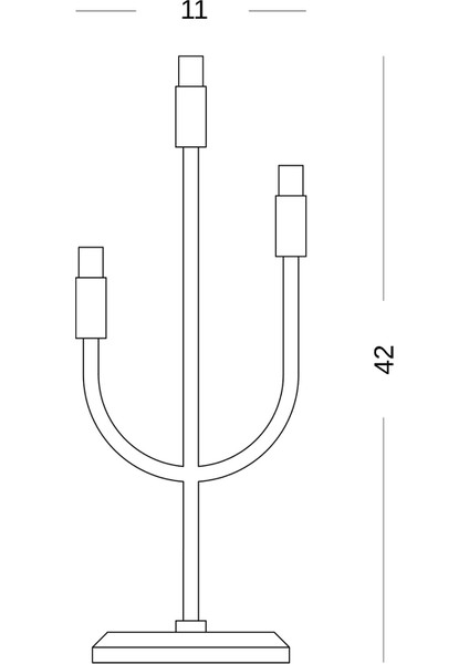Candle Parlak Nikel LED Masa Lambası modelleri