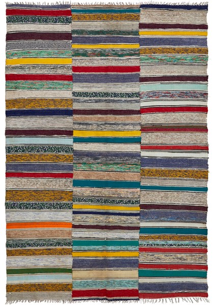 Anadol Colorblocked Yün Tezgah Kilim