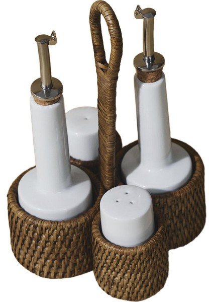 Rattan Yağlık Tuzluk Seti fiyatları