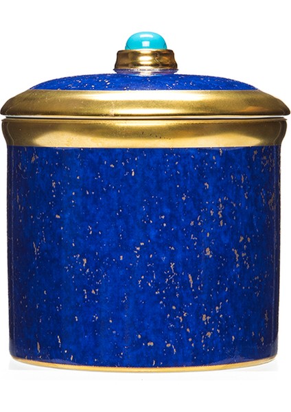 Mavi Lapis Taşlı Porselen Mum