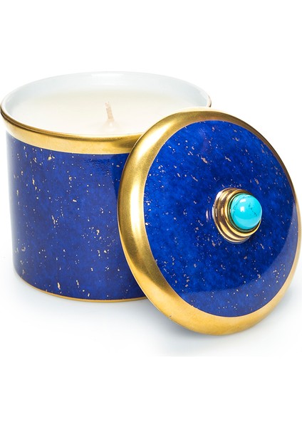 Mavi Lapis Taşlı Porselen Mum fiyatları
