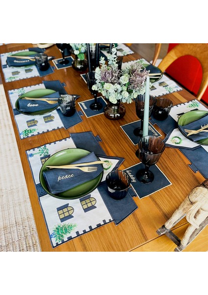 Iyi Dilekler Yılbaşı Serisi 6'lı Dekoratif Kokteyl Peçeteleri fırsatları