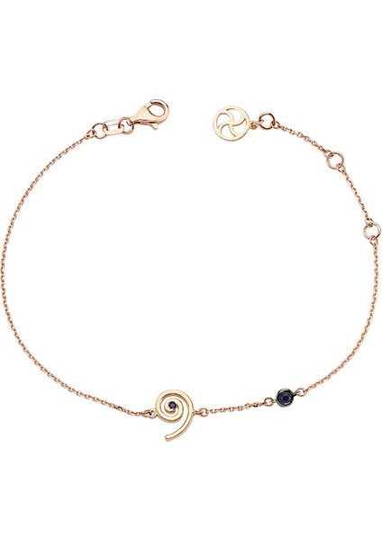 Elpi Safir Taşlı Kadın Altın Bileklik