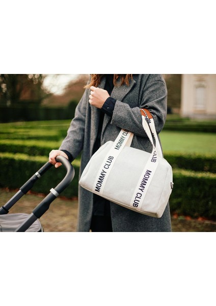 Mommy Club Bag Gri Kanvas Anne Bebek Bakım Çantası indirimleri