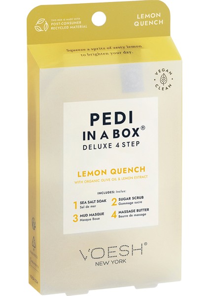 New York Pedi In A Box Deluxe Limon Quench 4 Adımlı Pedikür Seti