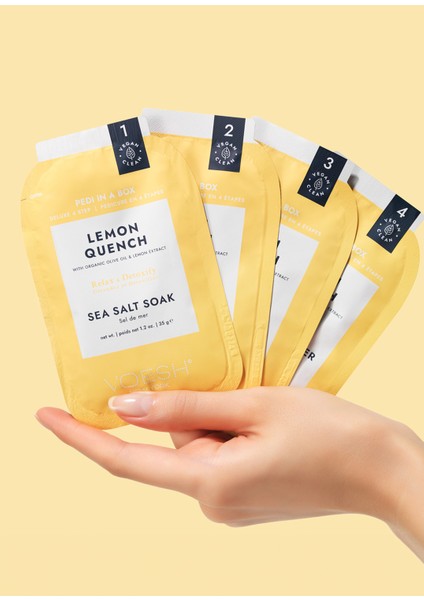 New York Pedi In A Box Deluxe Limon Quench 4 Adımlı Pedikür Seti modelleri