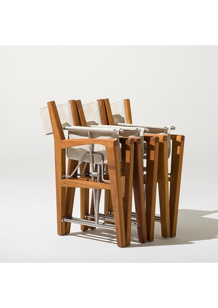 Zander Bej Iroko Katlanır Bahçe Sandalyesi modelleri